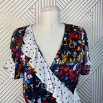 Tanya Taylor Bianka Confetti Black Floral Puff Sleeve Midi Dress Size 0 Photo 3