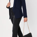 Lulus LULU’S Miss Punctuality Navy Blue Light Weight Blazer Photo 0