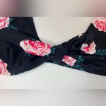 Cupshe Women's Black Pink Floral Bralette Bikini Swimsuit Top Size S Photo 1