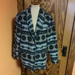 Vtg 90s Southwest Wool Jacket Blue Size L Photo 5