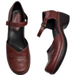 Ecco  Ankle Strap Sculpted Mary Jane in Burgundy Red Leather Shoe S-383 Sz 40 EU Photo 0
