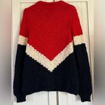 Faherty Après Ski Intarsia Wool Sweater Red White Blue Colorblock size medium Photo 2