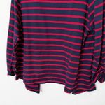 [Olivia Moon] Red Navy Striped Open Front Knit Blazer Jacket 3/4 Sleeves Size XL Blue Photo 4