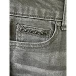 NWT OAT New York High Rise Relaxed Straight Embellished Jewels Denim Jeans 25 Black Photo 4
