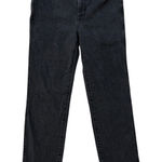 Madewell Stovepipe Jeans Women 29 Black Wash High Rise Raw Hem Denim StraighEg Photo 0