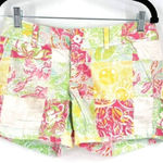 Lilly Pulitzer The callahan shorts floral patchwork print women's size 2 chino Photo 0
