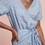Anthropologie Sanctuary by Denim Chambray Romper Size Small Ties at Waist Photo 0