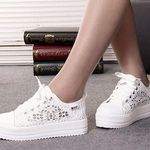 Lotus Threads White Lace Sneakers  Photo 0