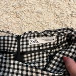 ZARA NWOT  Ruched Gingham Mini Skirt Photo 2