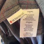 No Boundaries Plaid Low Rise Dress Pants Black Red White Low Rise Photo 6