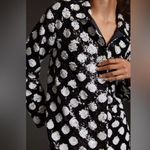 Anthropologie MAEVE x Sequined Shirt Jacket, Black/White, Small Photo 3