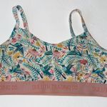 Duluth Trading Co. Multicolor Floral Sports Bra unlined medium light support M Green Photo 0