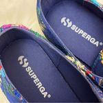 Superga  Korelaw Satin Blue / Pink Embroidered Lace Up Sneakers 8 Photo 4
