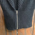 ZARA zip up 3/4 sleeve black sweater size small Photo 7