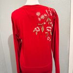 Johnny Was  Ellia Puff Sleeve Embroidered Tee Shirt Red Women's Size  XS Photo 2