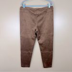 Tribal Flatten It Slimming Toffee Brown Faux Suede Leggings Stretch Pants XL Photo 3