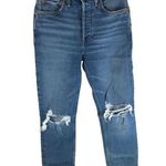 RE/DONE Womens Jeans High Rise Ankle Crop Button Fly Dusk Destroy 26 Photo 0