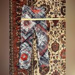 St. John Women’s  Retro Artsy Americana Red White Navy Stretch Jeans Size 4 Photo 2