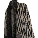 Lucky Brand  Stargazer Chevron wool blend open long cardigan women’s M black gray Photo 4