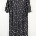 VTG Roamans Plus Size 24W Nightgown Black Floral Lace Semi Sheer Midi 1392 Photo 0