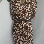 Jennifer Lauren Belted Wrap Style Dress Brown Size M Photo 0