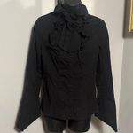 KILLSTAR  Medium Black Button Down Ruffle Blouse Shirt Photo 0