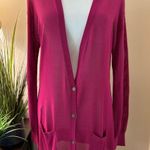 Vince Camuto Burgundy Sweater Button Cardigan Size M Photo 1