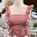 Boutique NEW Pink Eyelet Top Photo 0