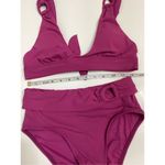 Robin Piccone New.  fuchsia high waist bikini. XS. Retails $210 Photo 9