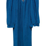 Vanity Fair  Vintage Teal Maxi Dress Womens 14 Long Sleeve Modest Prairie Pockets Photo 0