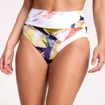 CALIA Women's Wide Banded High Rise Bikini Bottoms Size Multicolored Sz 2XL NWT Blue Photo 0