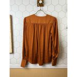 Free People Show Stoppin' Sepia Brown Button Blouse - Size - XS Photo 2