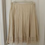Handmade New Woman’s Beige Pleated Skirt, Sz M/L (see measurements) Photo 1