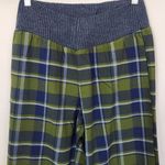 We Wore What  Green and Navy Plaid Pant NWT Size Small Low Rise Plaid Knit Pants Photo 2