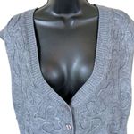 Alfred Dunner Vintage  Chunky Knit Button Down Sweater Vest Size Petite Photo 2