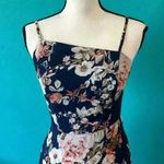 Lulus Reflection Navy Blue Floral Print High Photo 2