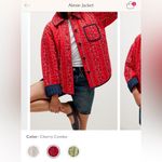 Free People NWT Alexie Jacket - cherry combo red navy - medium Photo 6