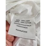 Posse Alice linen mini dress ivory size Large Sleeveless Square Neck NEW‎ $280 White Photo 5