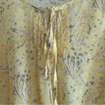 Candie's Women’s Floral Yellow Peasant Blouse Smocked Waist Size Med 3/4 Sleeve Photo 2