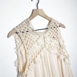 Free People FP One Ma Jolie Crochet High Neck Boho Mini Dress Blush Pink Size S Photo 4