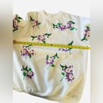 Vintage 80s Columbine Hummingbird Floral Nature Sweatshirt Large Cal Pac… White Photo 4