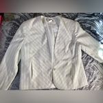 Vintage Lucia White with Green Pinstripes Medium Blazer Photo 9