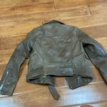 Reiss  Kate Leather Biker Taupe Moto Jacket Photo 3