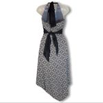 Alyn Paige Black White Print Halter Top Dress Asymmetrical Hemline Wear 3 Ways M Photo 3