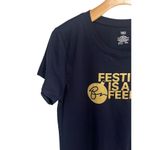 Bare Sleep Shirt Womens Large Festive Is A Feeling Navy Blue Gold Graphics NEW Photo 1