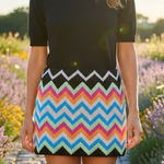 Blue Rain  Skirt Ikat Mini Photo 0