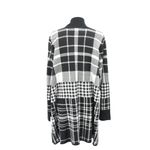 Isaac Mizrahi New  Live! Black White Plaid Jacquard Open Cardigan Sweater 1X Photo 4