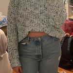 Pink Rose Blue & White Sweater Photo 1