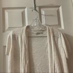 Cato White Open Front Short Sleeve Knit Cardigan Photo 2