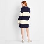 ๐๐FUTURE COLLECTIVE Striped Navy and Cream Sweater Dress๐๐ Blue Size M Photo 1